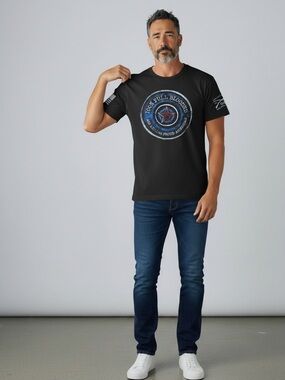 Grunt style tshirt “full blooded ass kickin American “ black XL short sleeve
